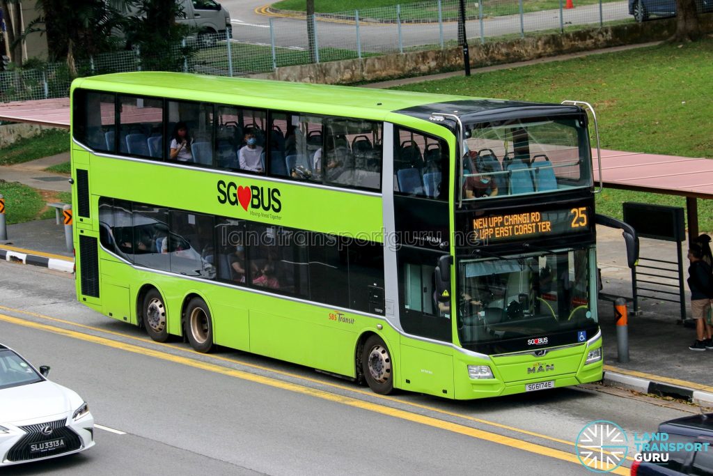 Bus 25 - SBS Transit MAN A95 Euro 6 (SG6174E)