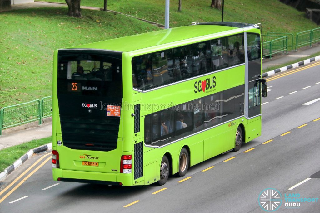 Bus 25 - SBS Transit MAN A95 Euro 6 (SG6183D) - Rear