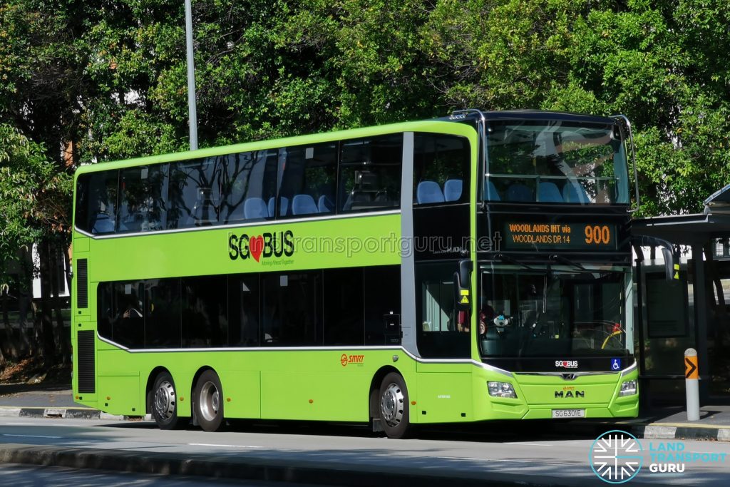 Bus 900 - SMRT Buses MAN A95 (Euro 6; 3-Door) (SG6306S)