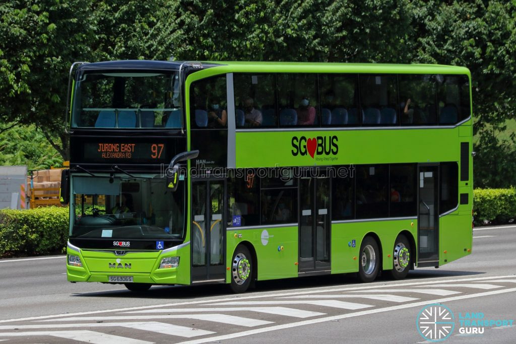 Bus 97 - Tower Transit MAN A95 (3-Doors) (SG6306S)