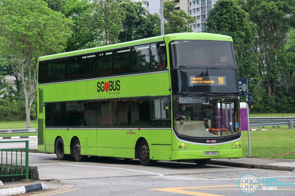 Bus 111 - SBS Transit Volvo B9TL CDGE (SBS7315Y)
