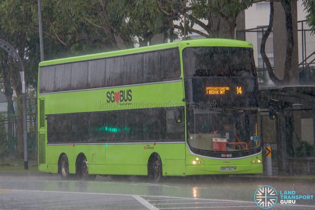 Bus 14 - SBS Transit Volvo B9TL CDGE (SBS7327M)