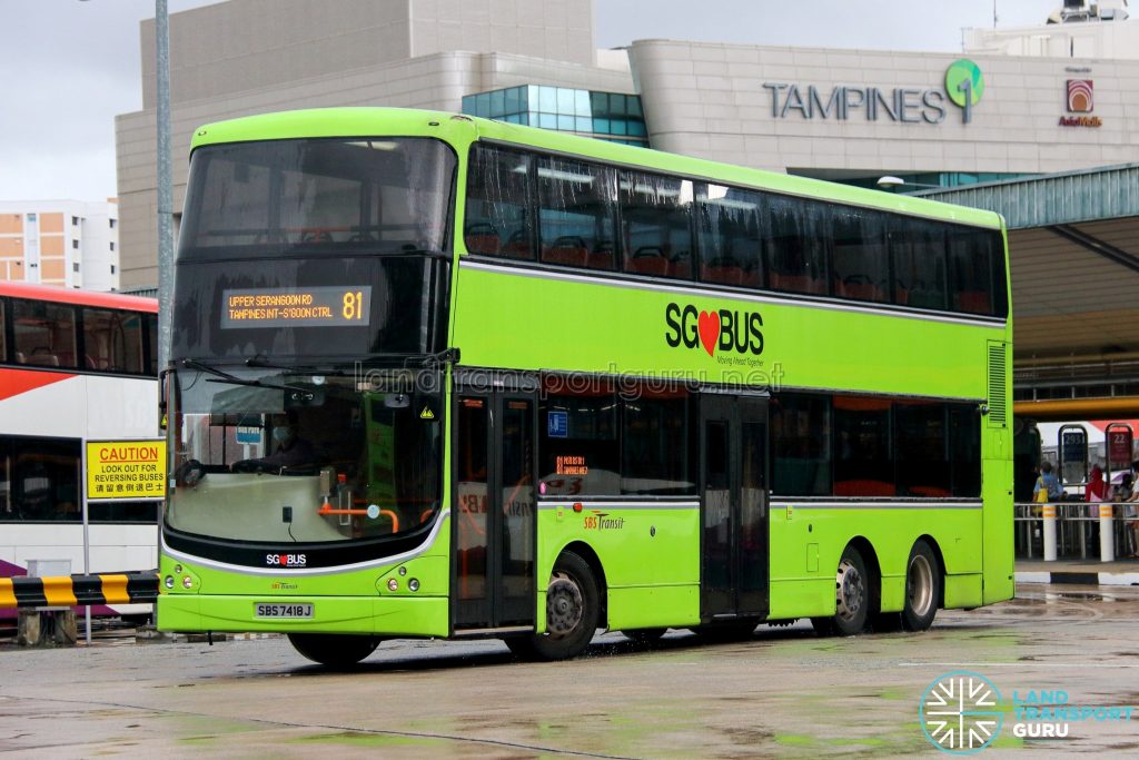 Bus 81 - SBS Transit Volvo B9TL CDGE (SBS7418J)
