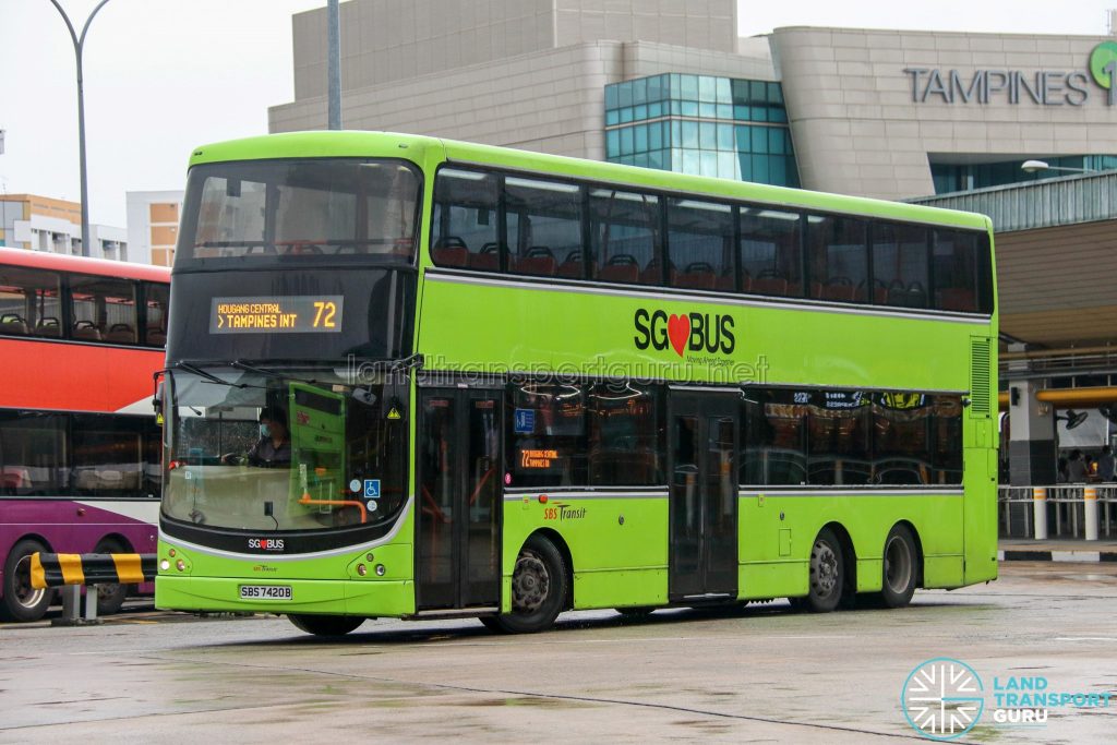 Bus 72 - SBS Transit Volvo B9TL CDGE (SBS7420B)