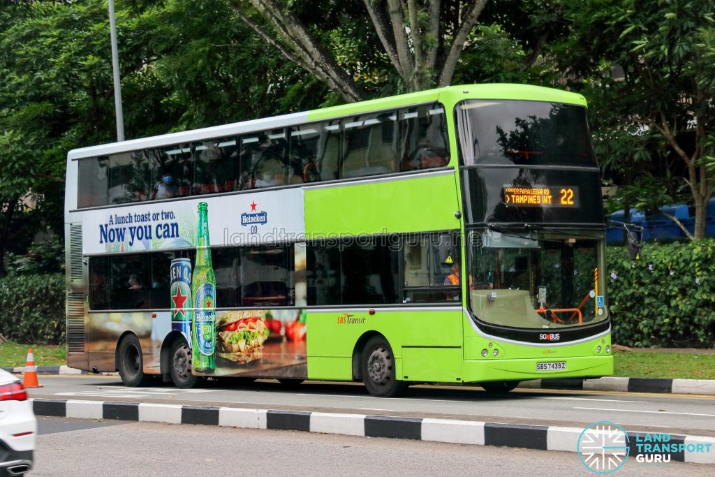 Bus 22 - SBS Transit Volvo B9TL CDGE (SBS7439Z)
