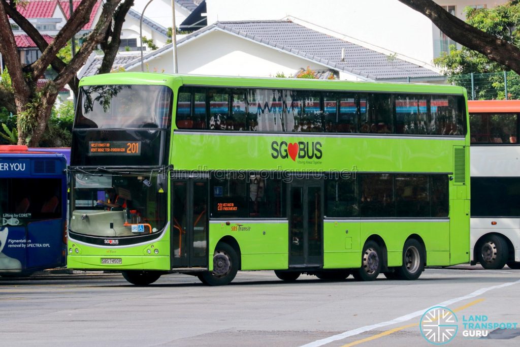 Bus 201 - SBS Transit Volvo B9TL CDGE (SBS7450P)