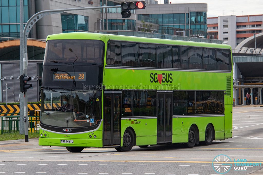 Bus 28 - SBS Transit Volvo B9TL CDGE (SBS7487J)