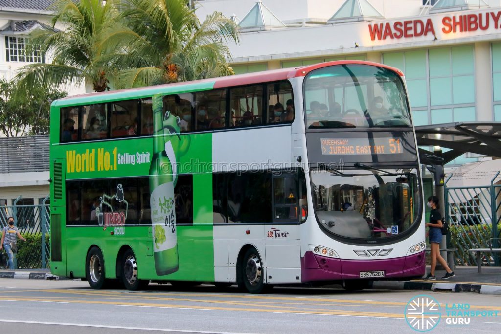 Bus 51 - SBS Transit Volvo B9TL Wright (SBS7528A)