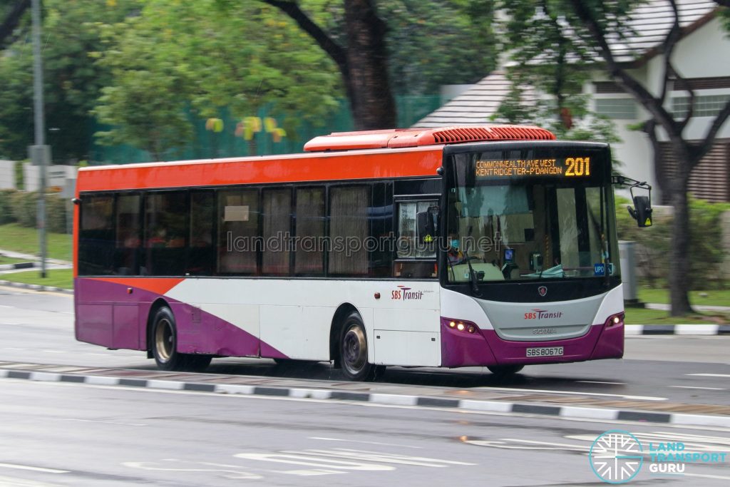 Bus 201 - SBS Transit Scania K230UB Euro IV (SBS8067G)