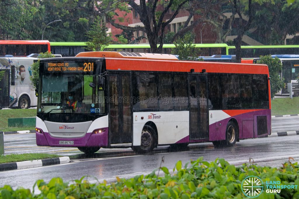 Bus 201 - SBS Transit Scania K230UB Euro V (SBS8576D)