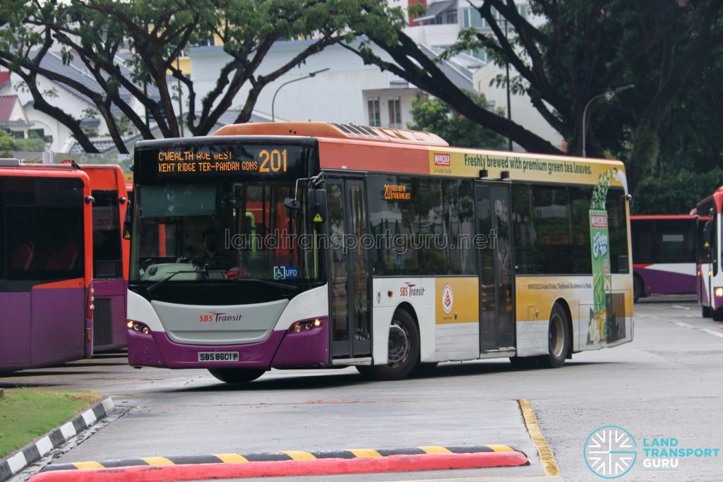 Bus 201 - SBS Transit Scania K230UB Euro V (SBS8601P)