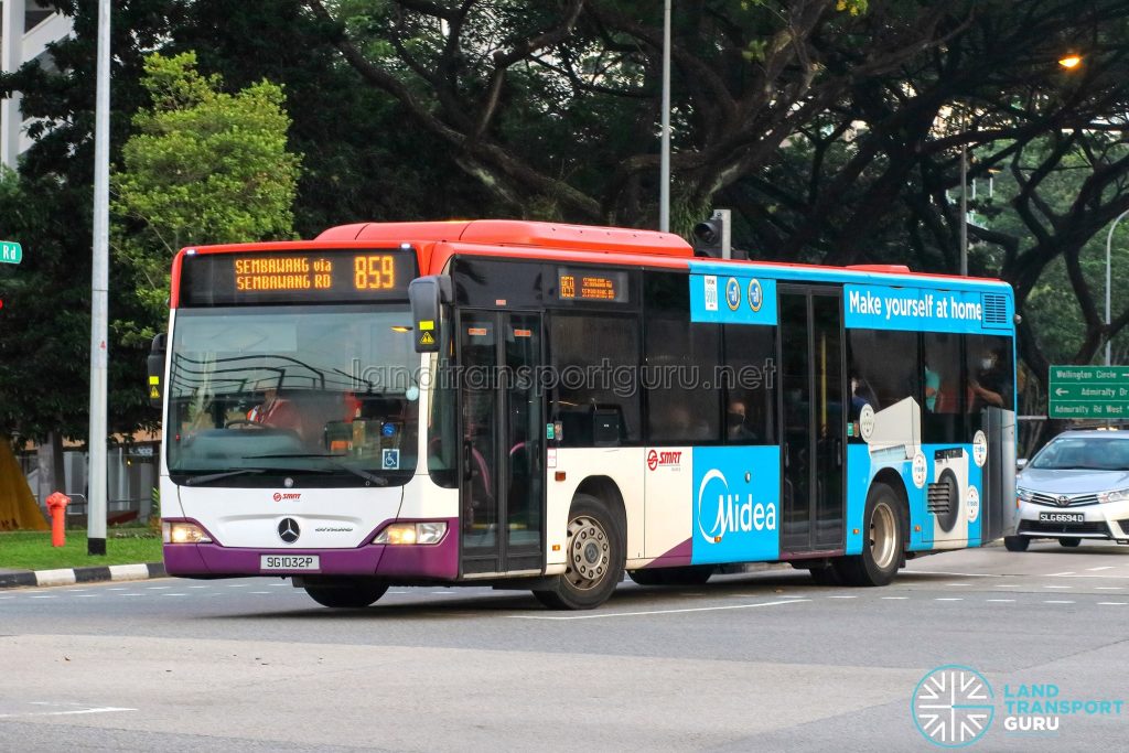Bus 859 - SMRT Buses Mercedes-Benz Citaro (SG1032P)