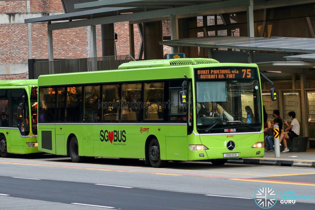 Bus 75 - SMRT Buses Mercedes-Benz OC500LE (SMB110B)