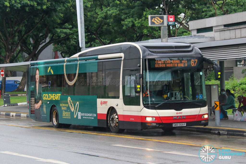 Bus 67 - SMRT Buses MAN A22 (SMB1309P)