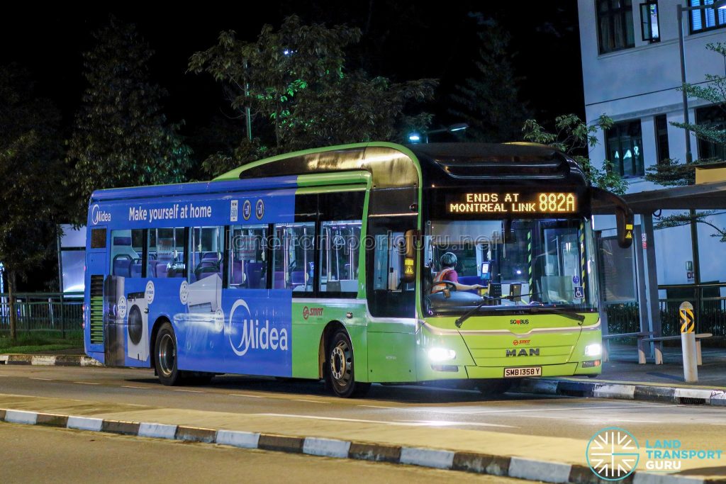 Bus 882A - SMRT Buses MAN A22 (SMB1358Y)