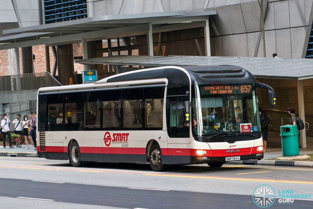 City Direct 657 - SMRT Buses MAN A22 (SMB1384X)