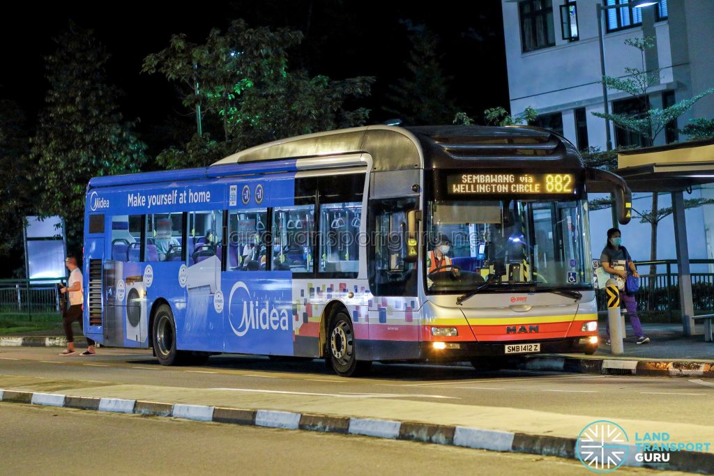 Bus 882 - SMRT Buses MAN A22 (SMB1412Z)