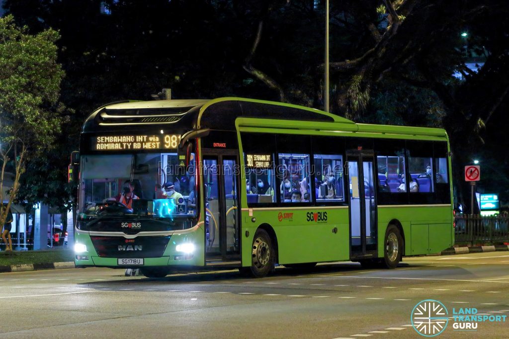 Bus 981 - SMRT Buses MAN A22 (SG1718U)