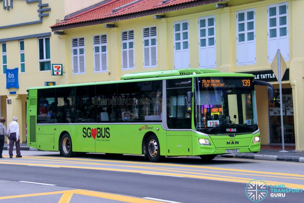 Bus 139 - SBS Transit MAN A22 Euro 6 (SG1759B)