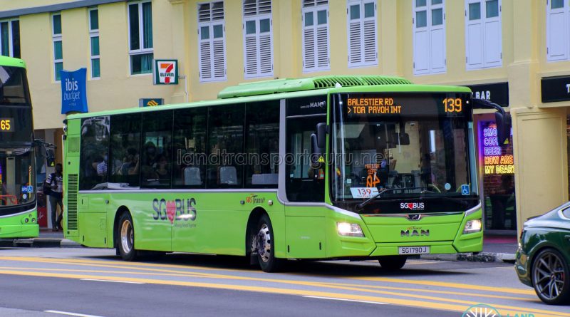 Bus 139 - SBS Transit MAN A22 Euro 6 (SG1790J)