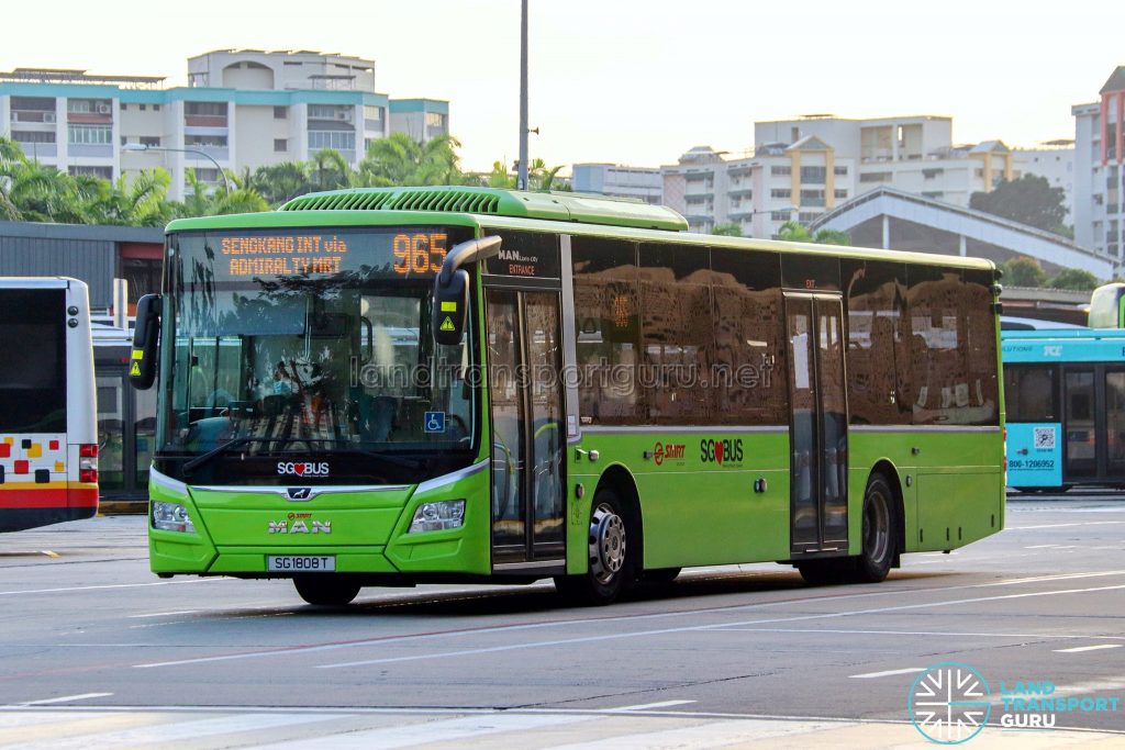 Bus 965 - SMRT Buses MAN A22 Euro 6 (SG1808T)