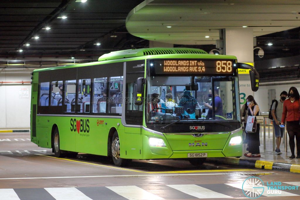 Bus 858 - SMRT Buses MAN A22 Euro 6 (SG1852P)
