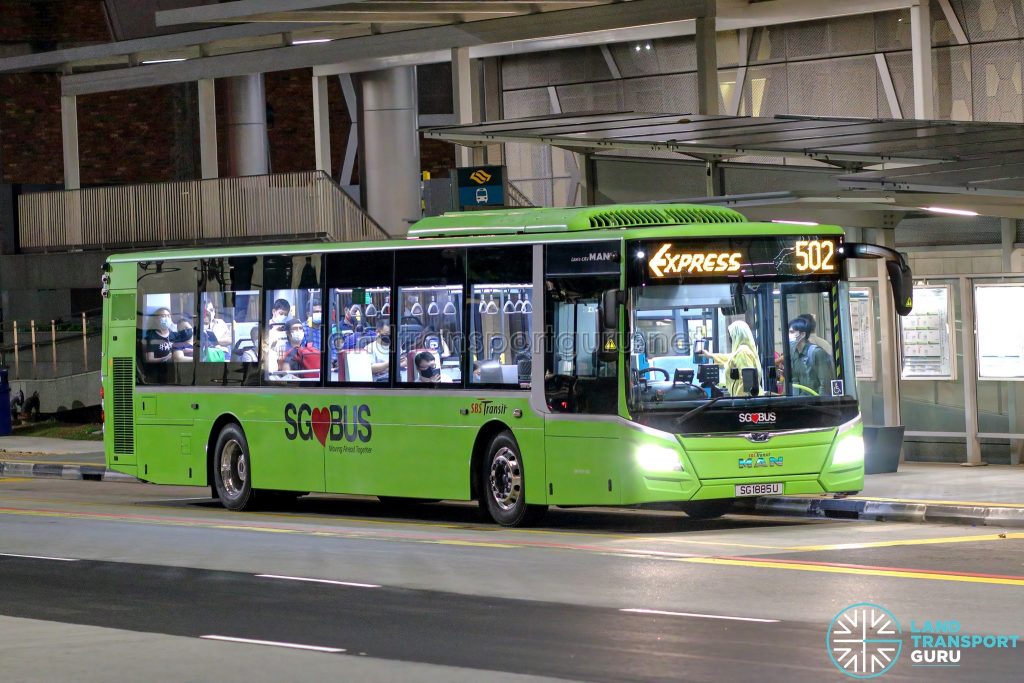 Express 502 - SBS Transit MAN A22 Euro 6 (SG1885U)