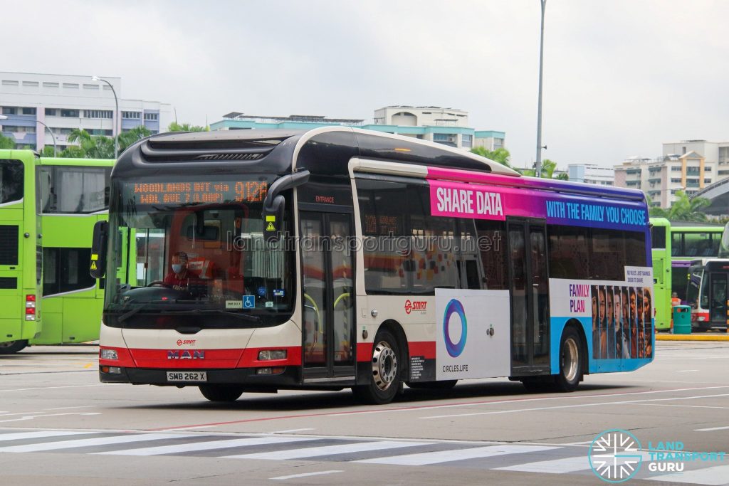 Bus 912A - SMRT Buses MAN A22 (SMB262X)