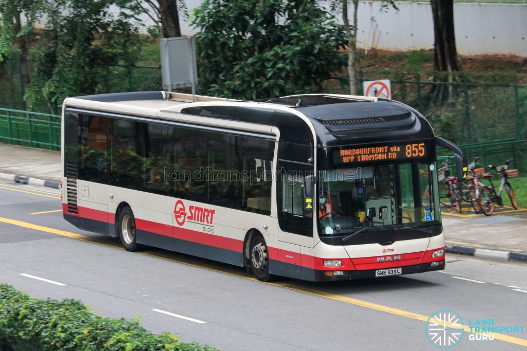 Bus 855 - SMRT Buses MAN A22 (SMB303L)