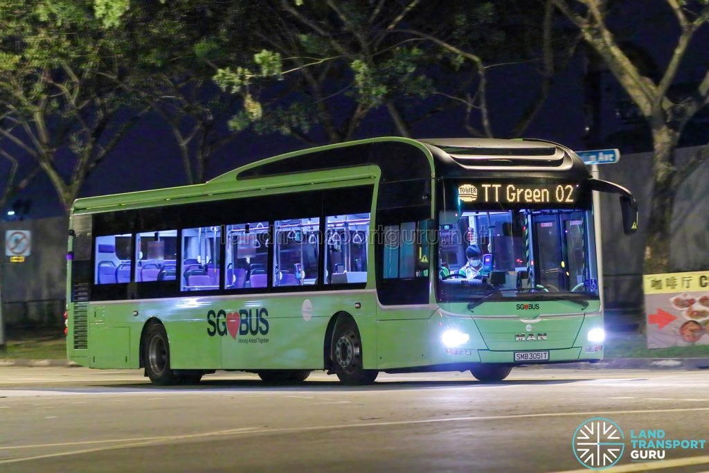 Employee Bus TT Green 02 - Tower Transit MAN A22 (SMB3051T)