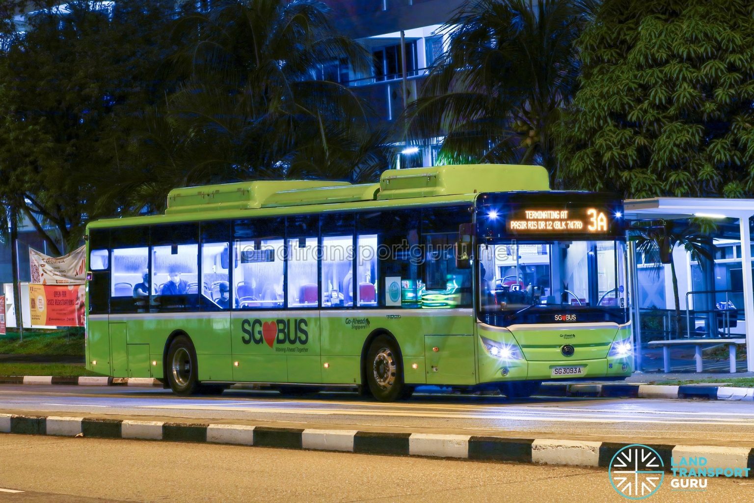 Bus 3A – Go-Ahead Singapore Yutong E12 (SG3093A) | Land Transport Guru