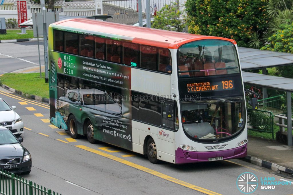 Bus 196 - SBS Transit Volvo B9TL Wright (SBS3147S)
