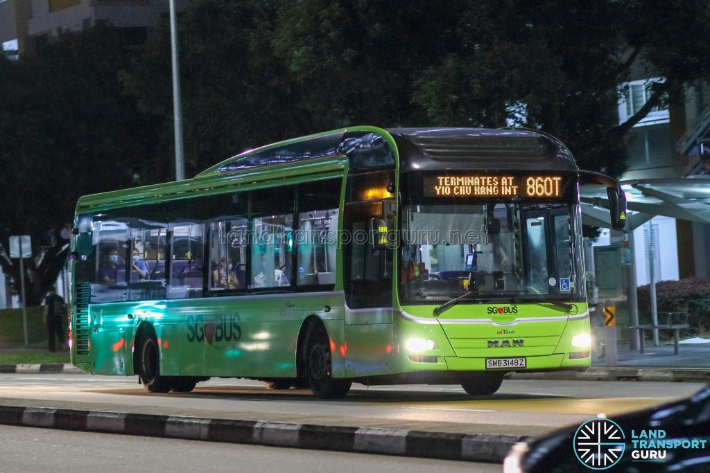 Bus 860T - SBS Transit MAN A22 (SMB3148Z)
