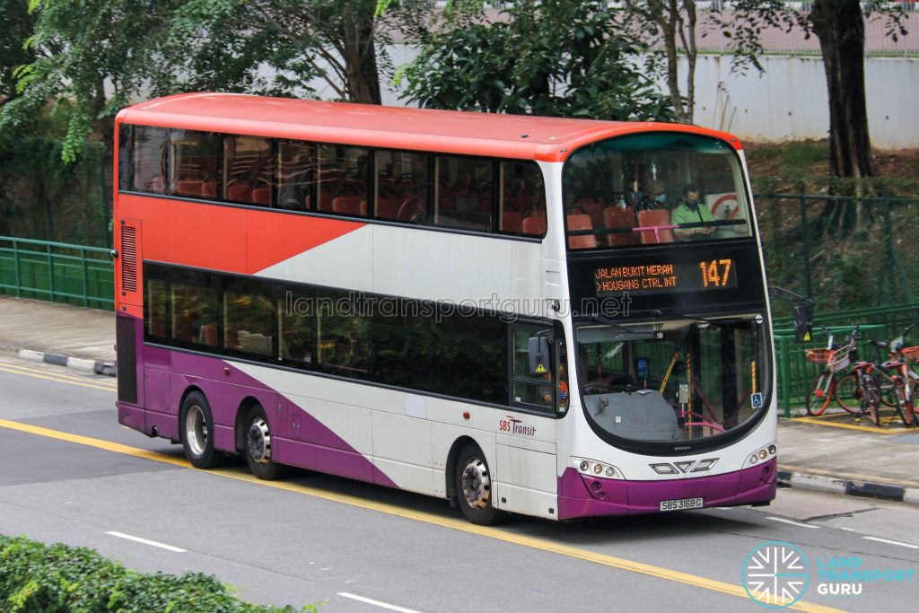 Bus 147 - SBS Transit Volvo B9TL Wright (SBS3168G)