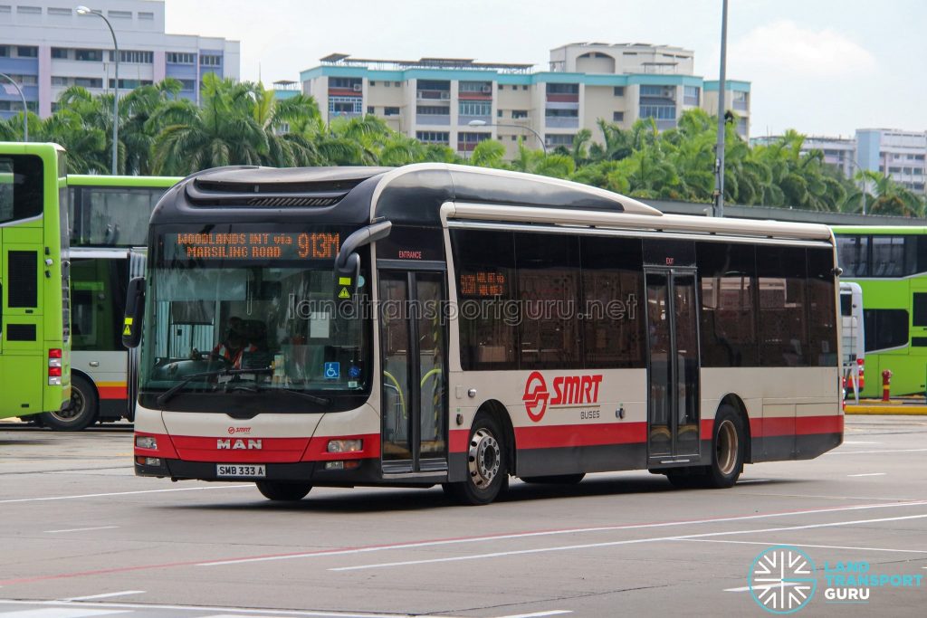 Bus 913M - SMRT Buses MAN A22 (SMB333A)