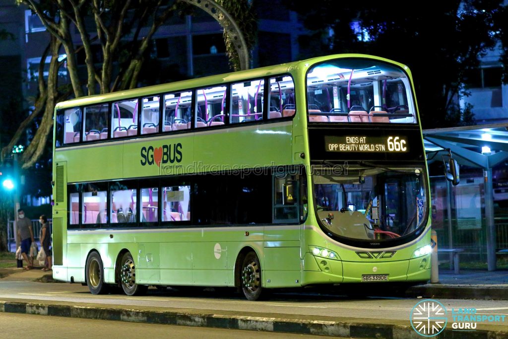 Bus 66C - Tower Transit Volvo B9TL Wright (SBS3390E)