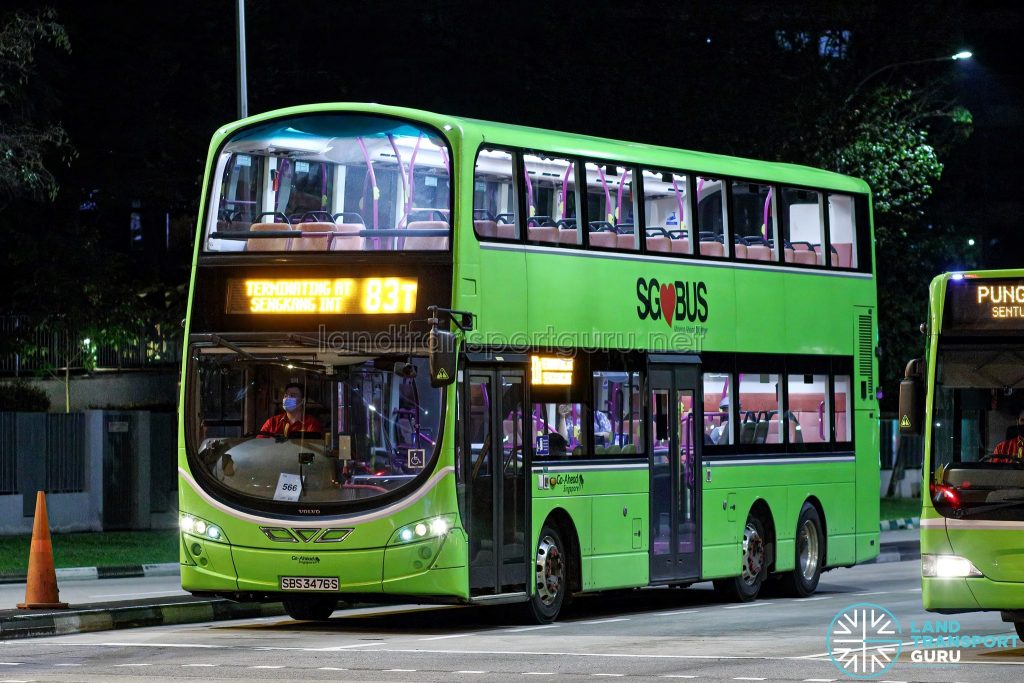 Bus 83T - Go-Ahead Singapore Volvo B9TL Wright (SBS3476S)