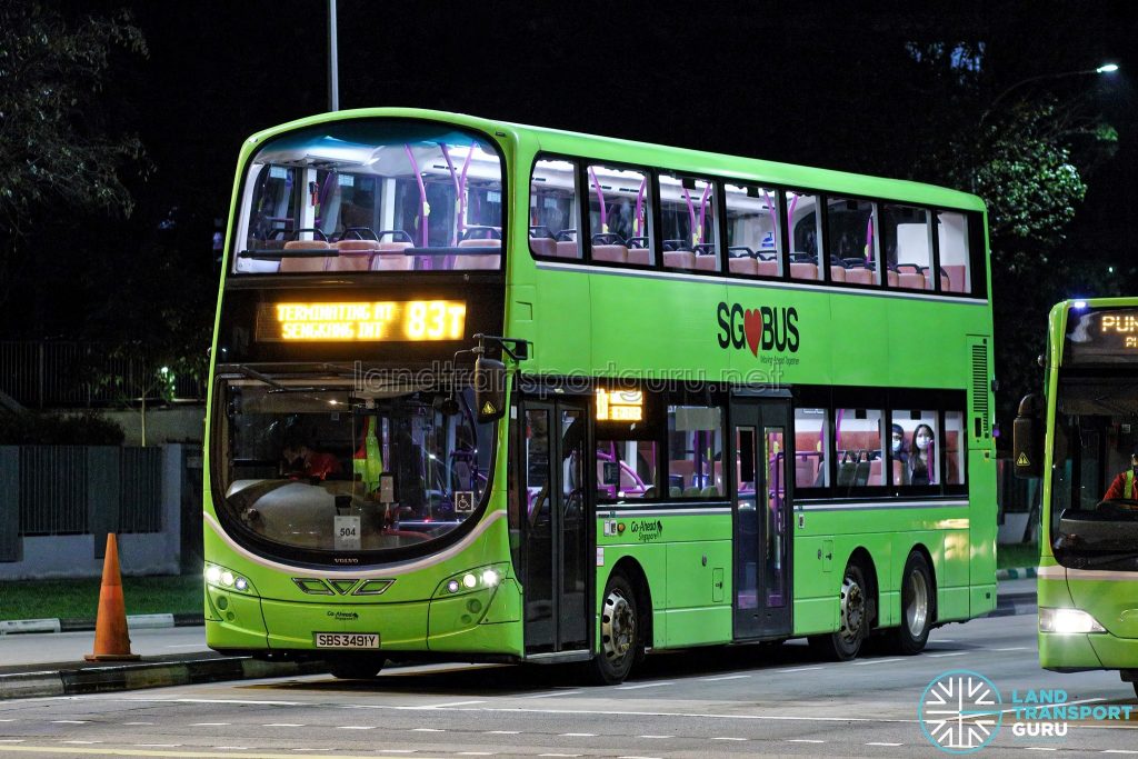 Bus 83T - Go-Ahead Singapore Volvo B9TL Wright (SBS3491Y)