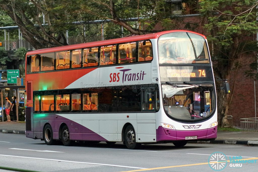 Bus 74 - SBS Transit Volvo B9TL Wright (SBS3768A)