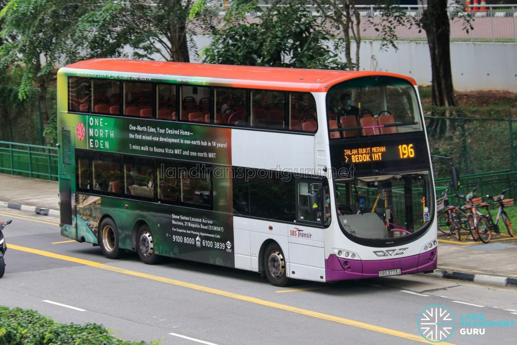Bus 196 - SBS Transit Volvo B9TL Wright (SBS3773J)