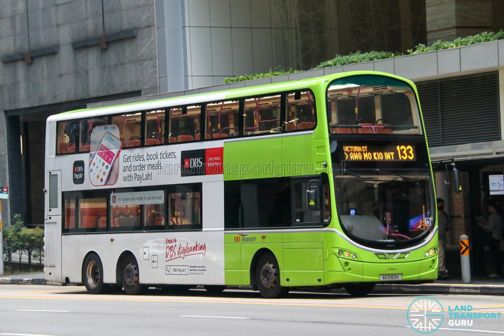 Bus 133 - SBS Transit Volvo B9TL Wright (SG5183K)