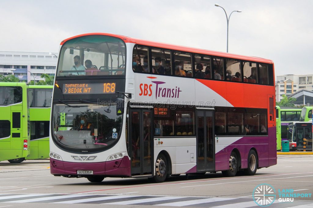 Bus 168 - SBS Transit Volvo B9TL Wright (SG5335P)