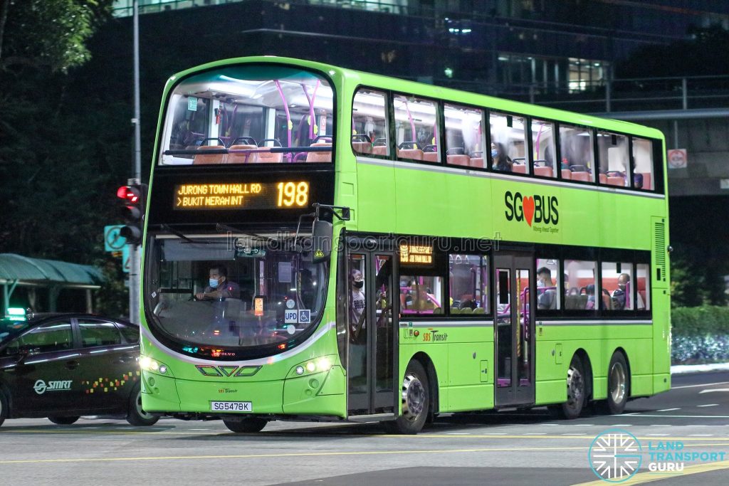 Bus 198 - SBS Transit Volvo B9TL Wright (SG5478K)