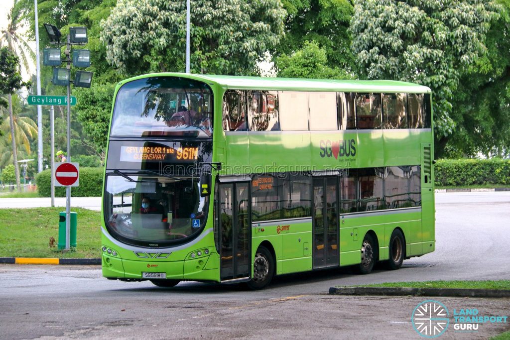 Bus 961M - SMRT Buses Volvo B9TL Wright (SG5518D)