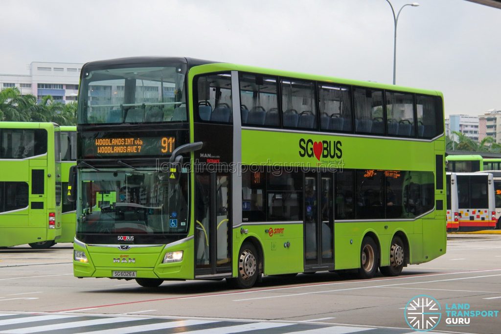 Bus 911 - SMRT Buses MAN A95 Euro 6 (SG6026A)