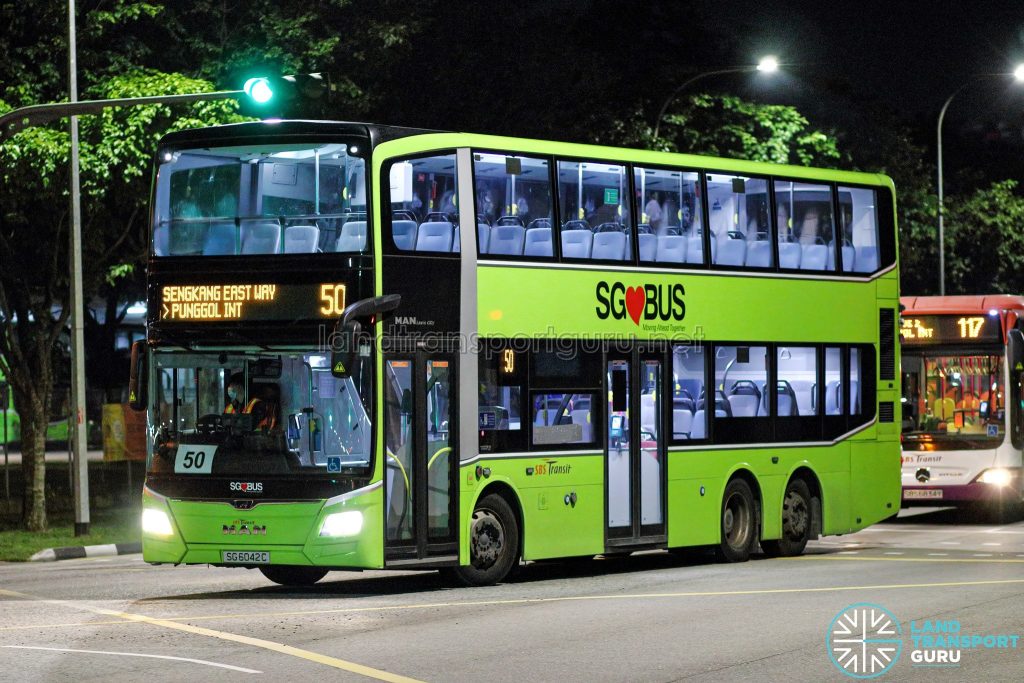 Bus 50 - SBS Transit MAN A95 Euro 6 (SG6042C)