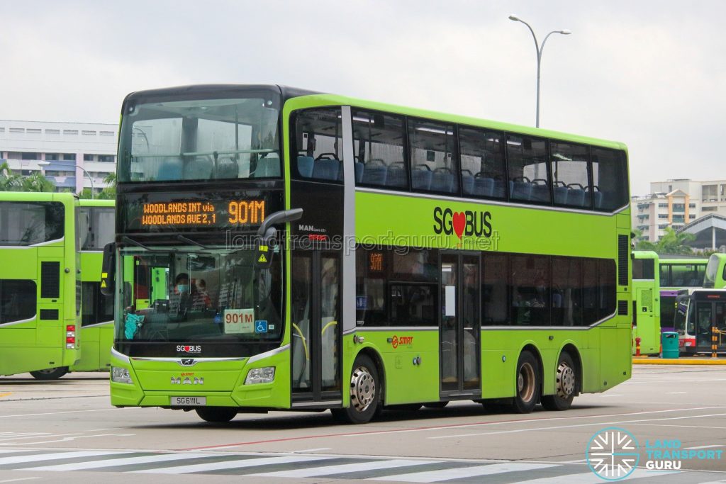 Bus 901M - SMRT Buses MAN A95 Euro 6 (SG6111L)