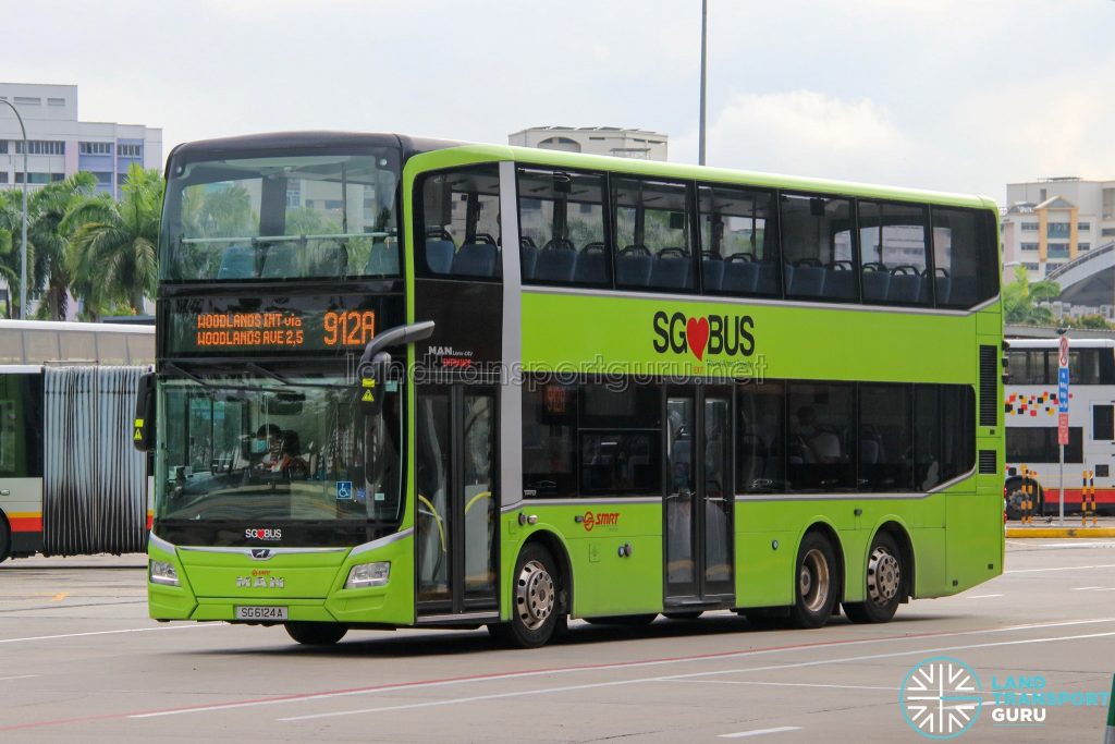 Bus 912A - SMRT Buses MAN A95 Euro 6 (SG6124A)