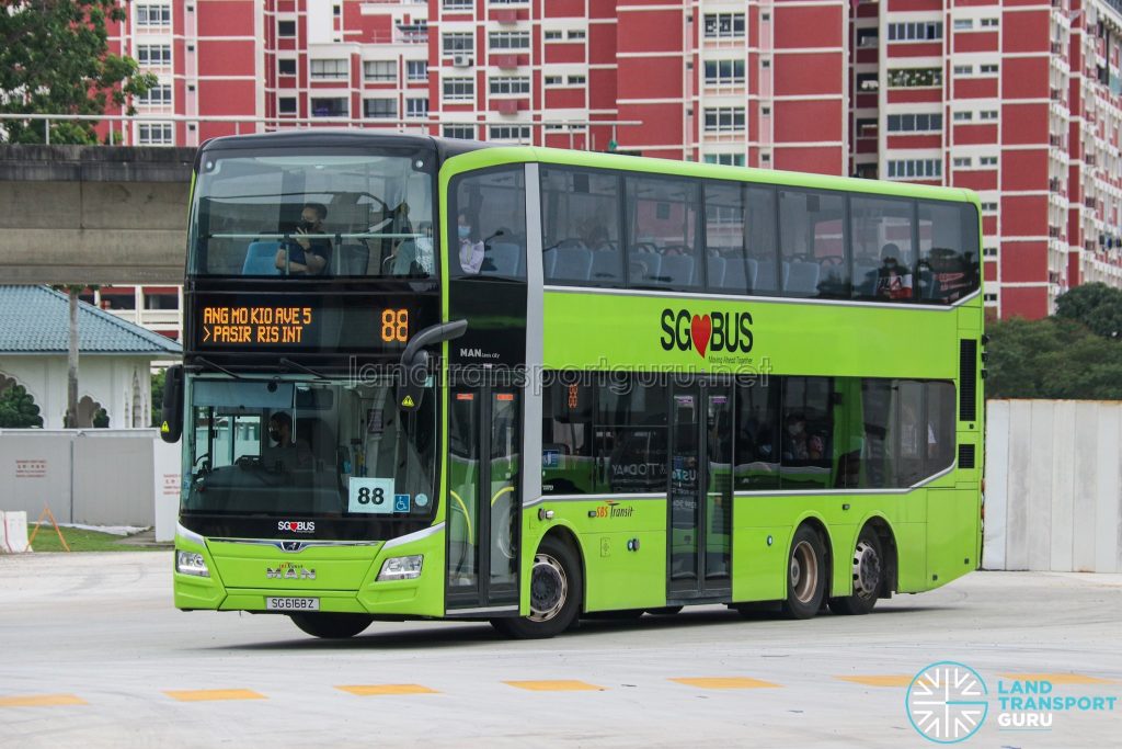 Bus 88 - SBS Transit MAN A95 Euro 6 (SG6168Z)