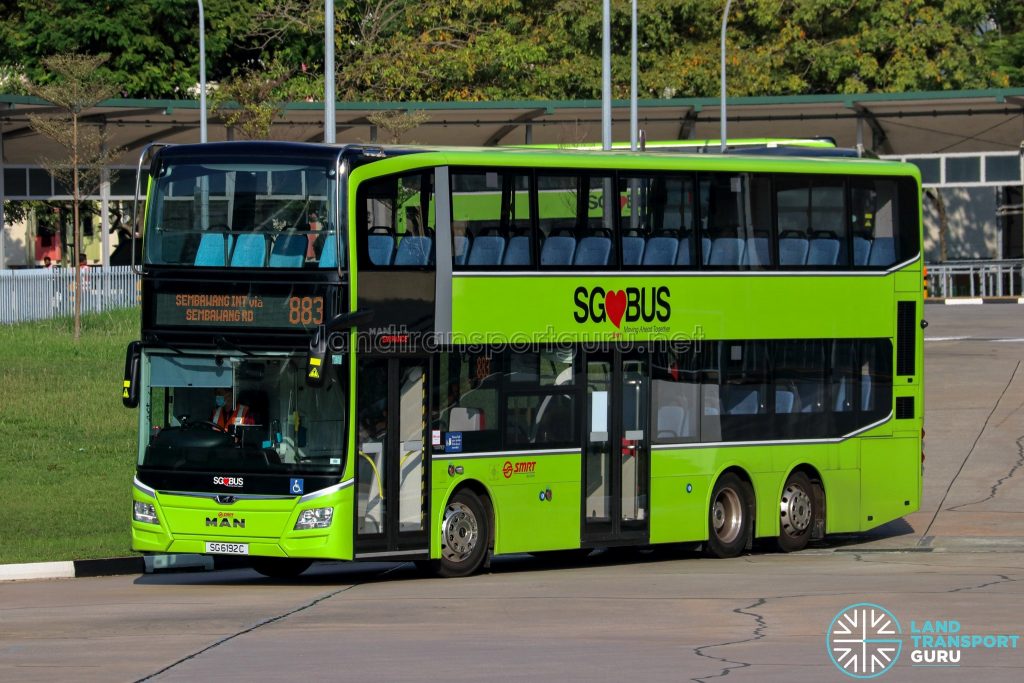 Bus 883 - SMRT Buses MAN A95 Euro 6 (SG6192C)